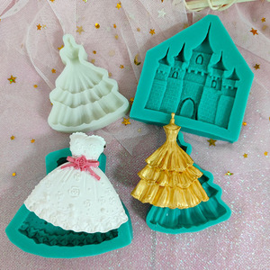 Stampo in Silicone B-5072-23 per Torta, Sapone, Candela, Aromaterapia, con Motivo Abito da Sposa e Gonna Vaporosa, per Creazioni 3D - Product Image 4