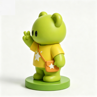 Figurine de bureau personnalisable en PVC, série Ours Vert avec Étoile Jaune, boîte mystère 5 cm, jouet décoratif unisexe, cadeau pour les 14 ans et plus