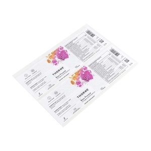 Étiquettes personnalisées en vinyle imperméable pour bouteilles de compléments alimentaires avec informations nutritionnelles et code-barres pour l'emballage de vitamines, utilisation en supermarché - Product Image 1