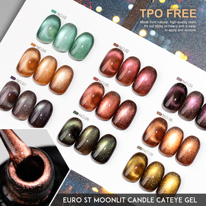Gel Magnético para Uñas Efecto Ojo de Gato Moonlit Candle, No Tóxico, Libre de HEMA, Fabricante Profesional - Product Image 4