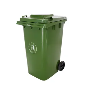 价格便宜定制颜色240升塑料垃圾箱垃圾箱带轮子