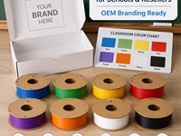 Filamento PLA+ de 1.75mm para Impresora 3D, Venta al Por Mayor de Fábrica, Set de Inicio de 8 Colores (Negro, Rojo, Amarillo) para Ender Bambu Lab