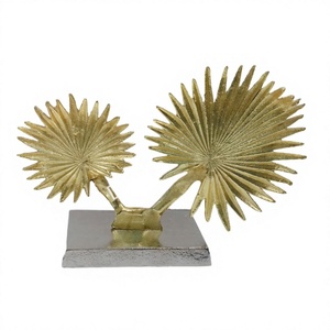 Objeto decorativo personalizable con detalles en hoja de oro, escultura de mesa, precio económico, centro de mesa decorativo hecho a mano para bodas - Product Image 1