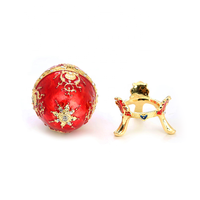 Boîte à bijoux en cristal de style Fabergé, œuf russe en émail coloré de haute qualité, pour la fête de Pâques
