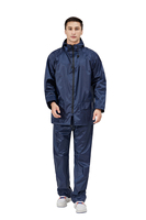 Imperméable de haute qualité imperméable costume Polyester PVC imperméable coupe-vent à capuche imperméable avec pantalon