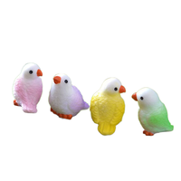 Ornements de jardin en résine artificielle 4 couleurs : perroquets et petits oiseaux – Décoration artistique extérieure