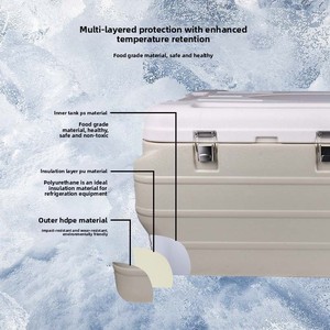 Contenitore Termico in Plastica di Grande Capacità; Scatola Isolante per Consegna Cibo, Caffetteria, Campeggio, Mercato Notturno e Attrezzatura da Pesca - Product Image 1