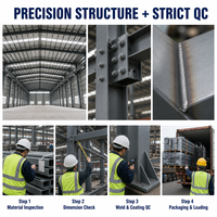 Bâtiment d'atelier préfabriqué en acier pour la fabrication de machines et la production sur ligne d'assemblage