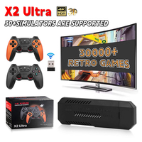 Console de jeux vidéo TV avec 30000 jeux, 128G 64/256GB, 2.4G, deux manettes sans fil, résolution de sortie 4K HD pour jeux rétro