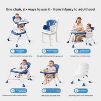Chaise haute multifonctionnelle en plastique détachable pour enfants de 16 ans, pour garçons et filles, avec table à manger compacte pour tout-petits