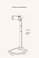 Support de téléphone portable et tablette pliable en alliage personnalisable pour enregistrement vidéo, diffusion en direct et prise de vue mains libres à double caméra