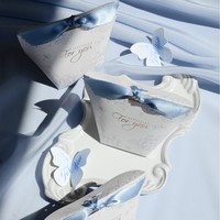 Boîte cadeau coréenne triangulaire en carton pour mariage, bonbons, matériaux recyclés, gaufrage, vert, bleu, rouge, Missugar Jiaxiang