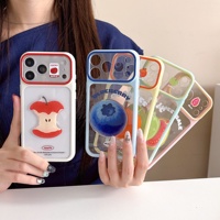 DIY Aanpasbare hoes voor iPhone 18 17 Pro Max met kralenarmband, achterplaat, schokbestendig, fruit stickers, beschermhoes