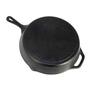 Juego de utensilios de cocina prácticos al por mayor presazonados Sartén de hierro fundido con dos asas de hierro - Product Image 4