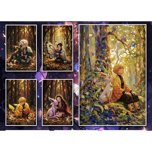 100 feuilles/boîte Demon Slayer Crossover avec <span class=keywords><strong>Pokémon</strong></span> Board <span class=keywords><strong>Butterfly</strong></span> Dances Spirit Alights - Product Image 3