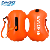 Bouée de natation en eau libre haute visibilité 10L-Flotteur de remorquage de sécurité gonflable pour la protection des nageurs dans la mer du lac et l'océan
