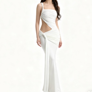 เดรสแฟชั่นรัดรูปผูกโบว์ไหล่เดียวสุดเซ็กซี่สำหรับผู้หญิงคอลเลคชั่นใหม่รับซัมเมอร์ - Product Image 2