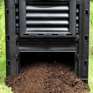 <span class=keywords><strong>Composteur</strong></span> extérieur en <span class=keywords><strong>plastique</strong></span> recyclé de 300 L, grand format, facile à assembler, durable, avec aérateur pour déchets organiques - Product Image 4
