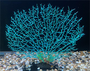 Terumbu Karang Buatan Fluoresen Transparan Plastik Ringan Resin TPR 17x14cm Dekorasi Akuarium-Aksesori Warna-warni - Product Image 5