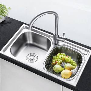 อ่างล้างจานสเตนเลสสองรูสองรูทนทานพร้อมการรับประกัน5ปีดีไซน์ทันสมัย - Product Image 4