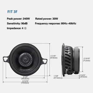 Haut-parleurs audio de voiture 2 voies 12V 240W avec aimant en ferrite de fer FIT-3F 3,5 pouces - Product Image 6
