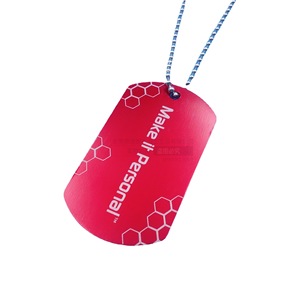 <b>Custom</b> Metal <b>Dog</b> <b>Tag</b> Red Anodized Aluminum Durable Geometric Shape Pet Accessory - Product Image 5