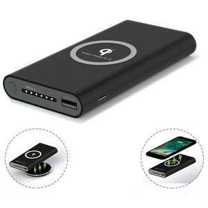 Promotional Wholesale Price Super Fast Recharge 10W 10000mah Wireless Portable Power Banks for Phone with Custom Logo