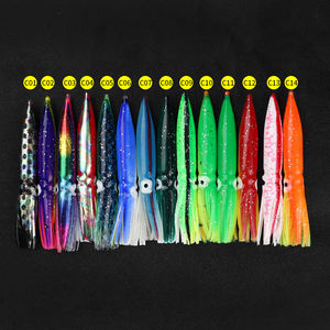 Jupe de calmar souple 9/7.5cm leurre de pêche au poulpe artificiel lumineux appâts de pêche à la traîne XX-<span class=keywords><strong>113</strong></span> - Product Image 4