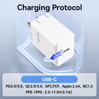 Nouveau produit Chargeur de téléphone USB Type C 30W PD 3.0 Prise UK Certifié UKCA Portable avec protection OTP/OVP
