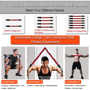 Conjunto de barras de pilates para entrenamiento en casa, bandas de resistencia, equipo de ejercicio, gimnasio, 2022 - Product Image 5