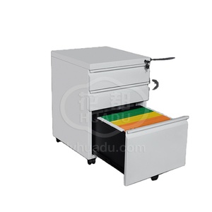 3 drawer under desk small drawer cabinet custom color&handle steel mobile pedestal storage cabinet for A4 paper