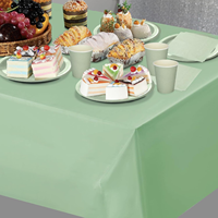 2025 vert sauge nappe anti-tache protecteur de Table pour Table à manger anniversaire Table rectangulaire mariage Anti-déversement Service