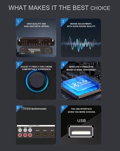 ハイパワー1000wミキシングアンプ 6ゾーン MP3 FM Bluetoothプレーヤー搭載 USBカスタマイズ可能 火災警報音 OEM ODM SDカード対応 - Product Image 4