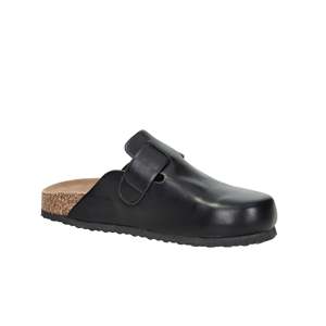Zoccoli Sabot da Donna in Pelle Nera con Chiusura a Fibbia, Calzature Comode - Product Image 6