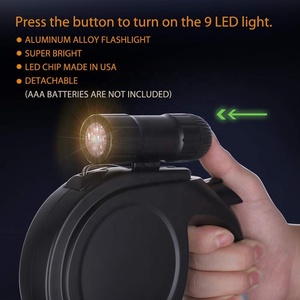 Kingtale LED Light And Dog Waste Dispenser Bag On Long Nylon Automatic Retractable Dog Walking Leash - Product Image 5