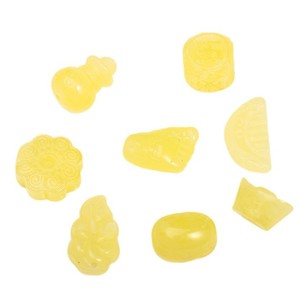 Perles d'espacement géométriques irrégulières en résine synthétique ambre sculptée, parfumées à la colophane, pour la création de bijoux faits main - Product Image 5