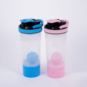 Bouteille <span class=keywords><strong>shaker</strong></span> en plastique pour protéines de sport, 20 oz, avec compartiment de rangement et couvercle à poignée, compatible lave-vaisselle - Product Image 6