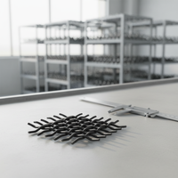 Maille métallique ondulée en acier 65Mn résistante aux chocs, maille filtrante industrielle, maille à bords croqués, maille en fil d'acier découpée