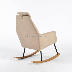 Silla Mecedora Cómoda con Reposacabezas Ajustable y Bolsillo para Lactancia Materna y Cuidado de Recién Nacidos - Product Image 3