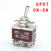 Interrupteur à bascule DPST DPDT 16A 250VAC 4 broches 6 broches On-off/on-on/on-off-on 3 positions 6 broches Interrupteur momentané DPDT Bakélite Instruments