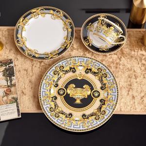 Vente en gros 4 pièces de style européen service de table en céramique décalcomanie personnalisée assiette en porcelaine vaisselle pour usage domestique - Product Image 3