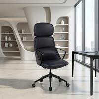 Fauteuil de Direction Exécutif en Cuir Haut de Gamme Moderne et Personnalisable pour PDG, Directeur, Manager – Chaise Pivotante à Dossier Haut, Réglable en Hauteur, Idéale pour Bureau à Domicile
