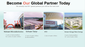 เครื่องทำความเย็นแบบสกรูอุตสาหกรรม (แบบแช่<span class=keywords><strong>น้ำ</strong></span>) ป้องกันการกัดกร่อน ใช้สารทำความเย็น R410a พร้อมปั๊ม สำหรับโรงงานเคมีในตะวันออกกลาง - Product Image 6