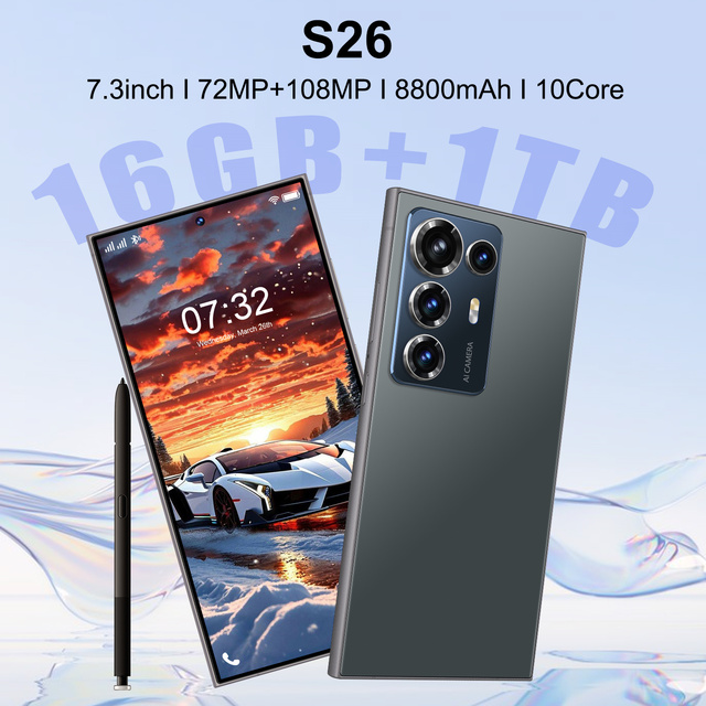 Android 15 OS S26 Ultra Smartphone 2026 Best Seller 108MP Dual Standby Factory Price Unlocked