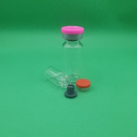 Flacons tubulaires en verre borosilicate transparent de qualité médicale de 3 ml et 10 ml avec bouchon en caoutchouc pour injection pharmaceutique