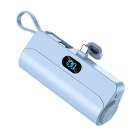 2025 produits électroniques 5000mAh haute capacité ODM câble intégré randonnée chargeur Portable batterie Pack petites Mini banques d'alimentation