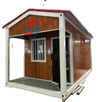 Maison Conteneur Modulaire Empilable 20 pieds Préfabriquée Pliable avec Terrasse Surélevée, Verre, Grain de Bois, Acier Isolé, Moderne, Personnalisable OEM ODM