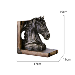 Esculturas Decorativas para el Hogar, Adorno de Resina con Forma de Animal, <span class=keywords><strong>Sujetalibros</strong></span> con Cabeza de Caballo para Estudio, Sala de Estar, Librería, Decoración de Oficina - Product Image 2