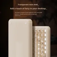Keyboard Mekanik OEM YU01 RGB Baru Transparan Tri-Mode Baterai 3750mAh Polling Rate 1000Hz untuk Gaming yang Dapat Dikustomisasi