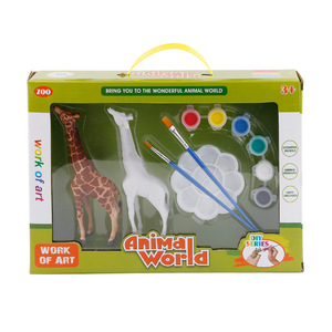 Ensemble <span class=keywords><strong>de</strong></span> jouets DIY pour enfants : Modèles d'animaux <span class=keywords><strong>de</strong></span> la forêt peints en blanc, <span class=keywords><strong>dinosaures</strong></span> <span class=keywords><strong>de</strong></span> simulation, pour développer la dextérité manuelle - Product Image 1